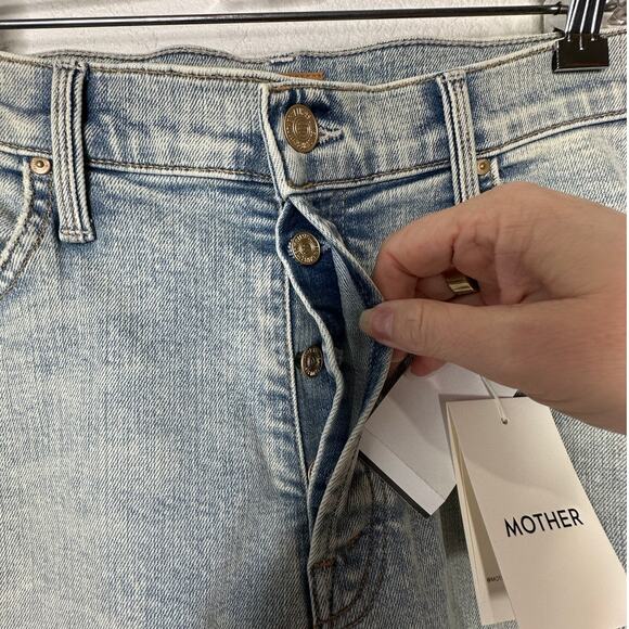 NWT Mother Light Acid Wash Button Fly tomcat Marrakesh Jeans 32 - Picture 6 of 16